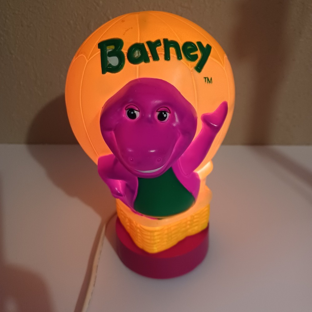 Vintage 1992 Barney Hot Air Balloon Night Light Lamp 8" - Picture 5 of 6